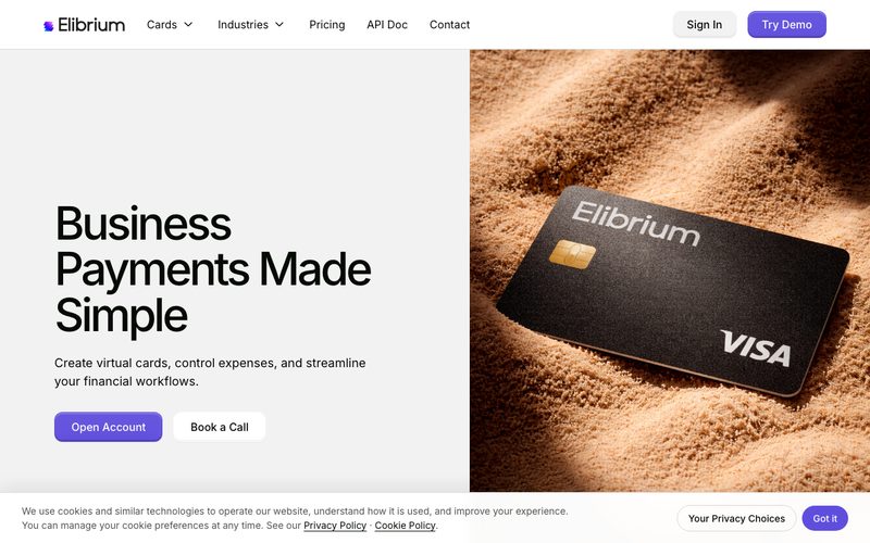 Elibrium website built by MorePie